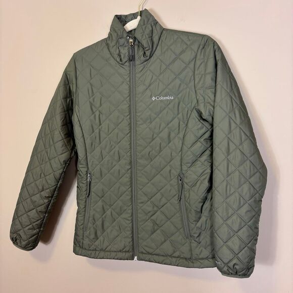 Columbia Women's Green Omni-Heat Quilted Zip Up Jacket Small - Picture 4 of 7